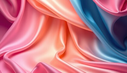 Obraz premium Soft silky abstract texture: Coral & Teal Mix 