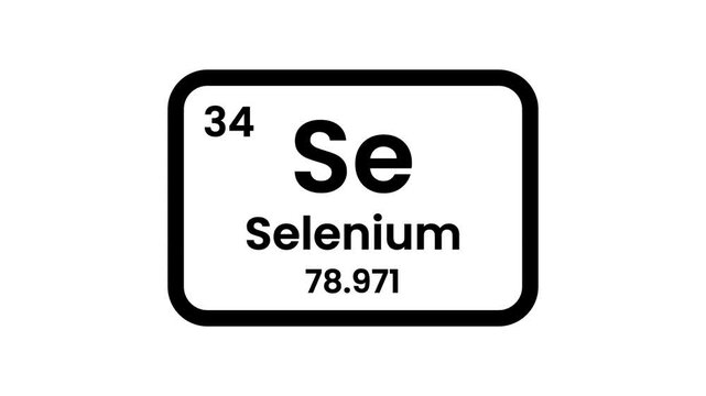 Selenium element icon, Periodic table element Selenium icon. Element of the periodic table of the Mendeleev system icon animation.