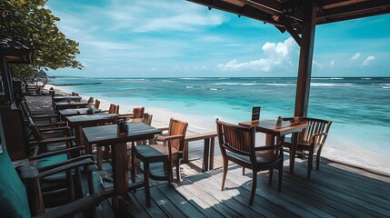 Relaxing beachside experience coastal paradise scenic views tranquil setup