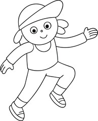 Coloring page man