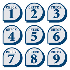 イラスト素材：数字アイコン１～９セット