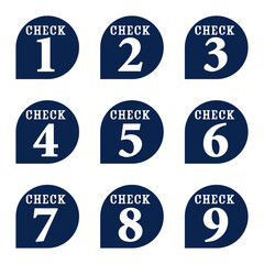 イラスト素材：数字アイコン１～９セット