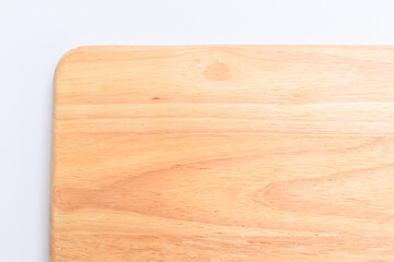 brown wooden tray isolated on white background