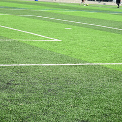 artificial green grass background for playground