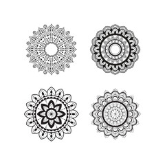 vector set of ornamental elements, Explore Intricate Mandala Designs for Mindfulness and Creativity