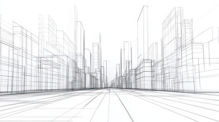 Urban architectural blueprint