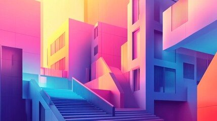 Fototapeta premium Vibrant urban landscape