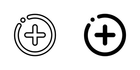Obraz premium Add icon vector. Plus logo design. Medical cross vector icon illustration isolated on white background