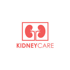 Kidney Care Logo Vector Medical Simple