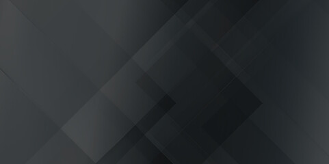 modern seamless black abstract background geometric lines, minimalist background in black tones with luxury geometric stripes, dark black Geometric banner design for design, Black and gray polygon.