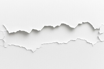 Naklejka premium Paper hole torn edge texture. Ripped deckled edge paper background. 