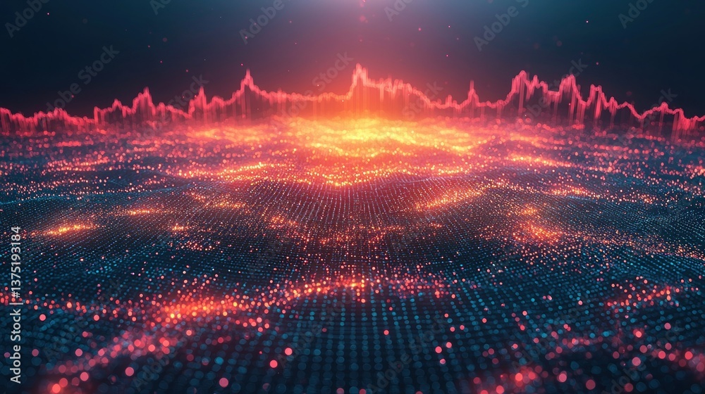 Poster Abstract Data Visualization:  Dynamic Waves of Light and Information