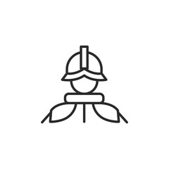 Knight icon. A simple vector depiction of a medieval knight in armor, symbolizing chivalry, protection, and combat. Ideal for educational content, historical storytelling. Vector illustration