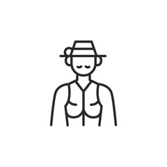 National Costume icon. Simple National Costume icon for social media, app, and web design. Vector illustration
