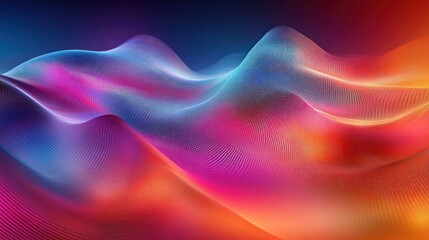 Obraz premium Abstract vibrant digital waves