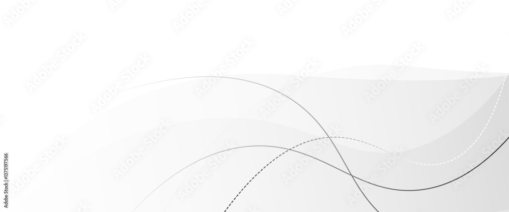 Poster vector minimal geometric grey and white light banner background abstract design.