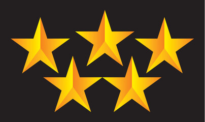 Obraz premium A 5 Star vector logo design, Customer Product Rating Review
