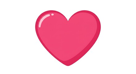 Vibrant Pink Heart Illustration Digital Art A Sweet Pink Heart Graphic Design Lovely Cartoon Heart Romantic Design Pink Heart Simple Design Illustration Heartfelt Digital Art Glossy Pink Heart