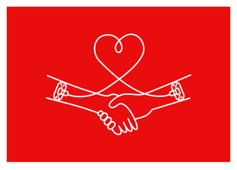 A sign of donated blood, healthcare and medicine