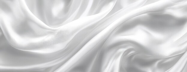 Fototapeta premium Elegant White Silk Fabric Texture
