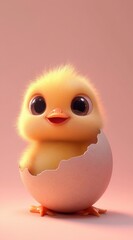 Fototapeta premium baby chicken and egg