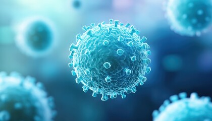 Close-up of a Virus Structure