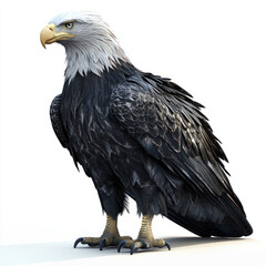 Fototapeta premium bald eagle isolated on white