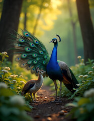 Obraz premium peacock with feathers