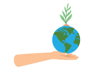 Save Earth Tree Background Illustration