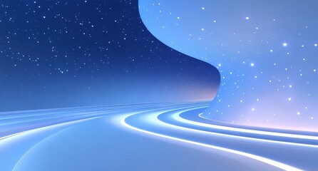 Naklejka premium Futuristic Abstract Space Tunnel