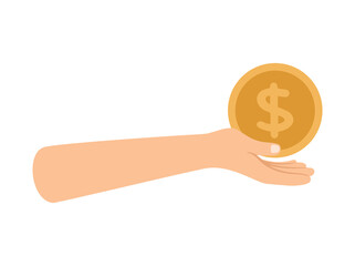 Hand Holding Money Background Illustration