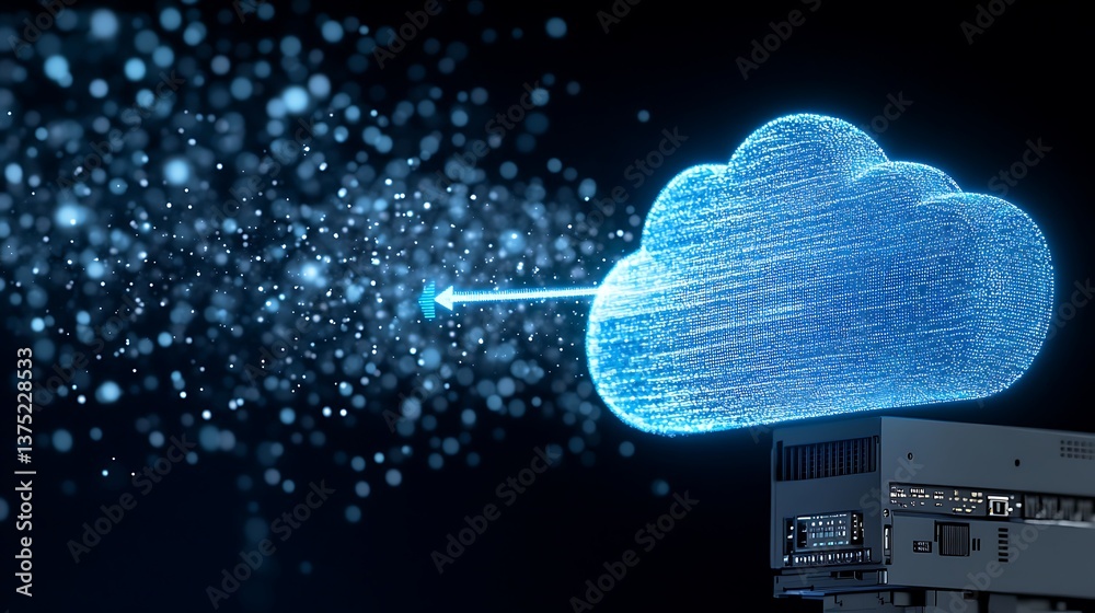 Poster exploring the connection between cloud computing and data transfer