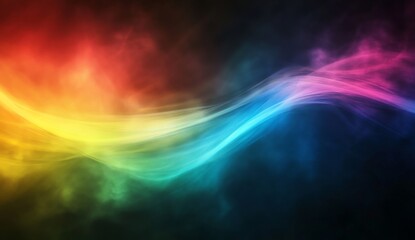 Abstract rainbow smoke design