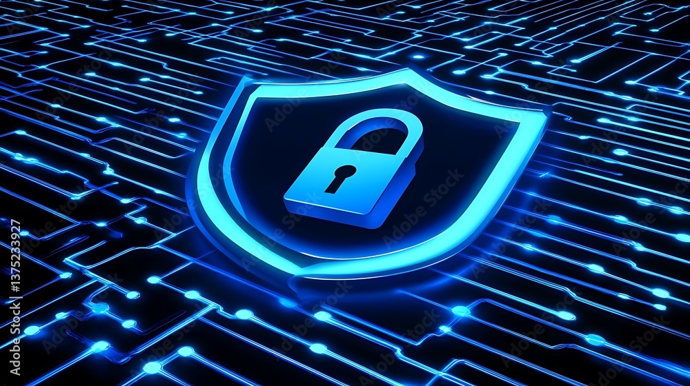 Poster protecting digital information with advanced security measures and encryption technologies