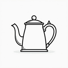 Vintage kettle resting on a neutral background captures timeless elegance