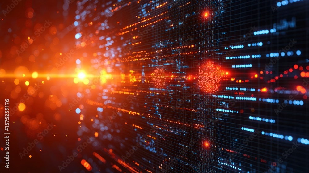 Poster digital matrix: abstract data stream visualization