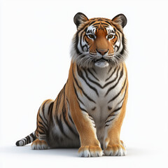 Obraz premium bengal tiger isolated on white