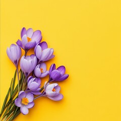Naklejka premium spring crocus flowers