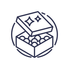 Open box with sparkling contents symbolizes versatility and functionality.