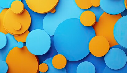 Abstract circles in vibrant colors