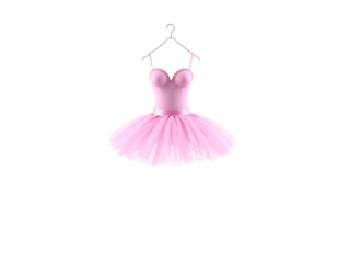 Pink Ballerina Dress on a Hanger