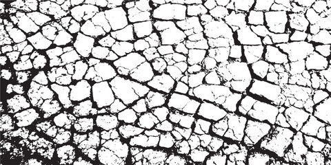 Background from cracks, scratches, chips grunge  Vintage old surface dirty walls texture black and white vector illustration.Background from cracks, scratches, chips grunge  Vintage old surface dirty 