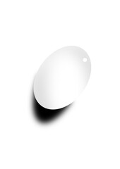 Highlight boiled egg with white background, shadow.