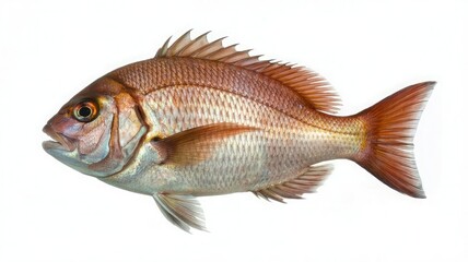 Obraz premium Atlantic Ocean Red Drum Fish Isolated on White Background