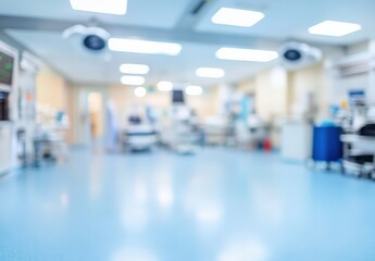 Blurred Hospital Operating Room Interior