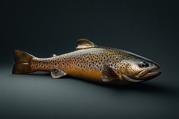Fototapeta premium A detailed studio image of a textured brown fish
