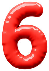 3D画像_風船_6_赤