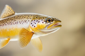 Fototapeta premium A beautifully detailed image of a brown trout fish