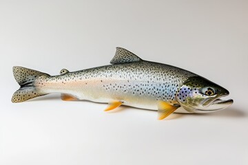 Naklejka premium A detailed view of a spotted fish with fins and scales