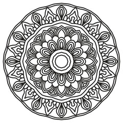 Circular pattern in the form of a mandala. Henna tatoo mandala. Mehndi style. Decorative pattern in oriental style.